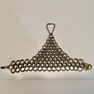Chainmaille metal bracelet and ring